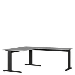 Aanbouwtafel Ergonoma Lichtgrijs Zwart