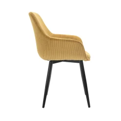 Armstoel Amine Goud – Set van 2