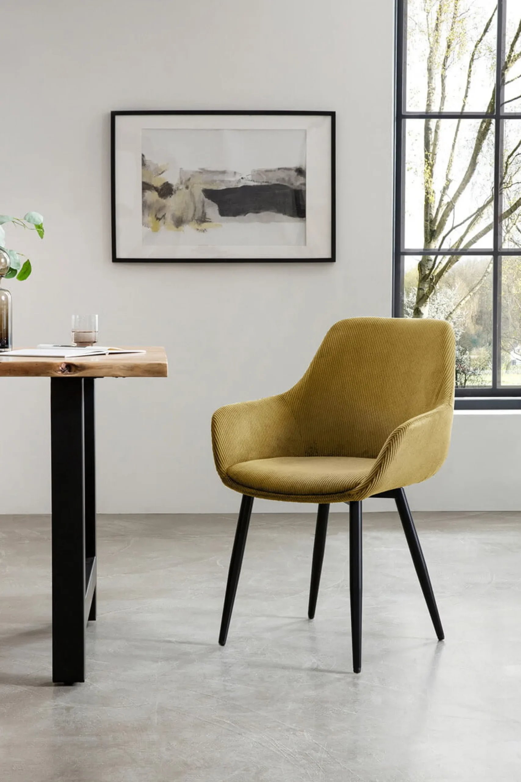 Armstoel Amine Goud – Set van 2