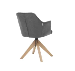 Armstoel Andrei Antraciet Stof – Set van 2