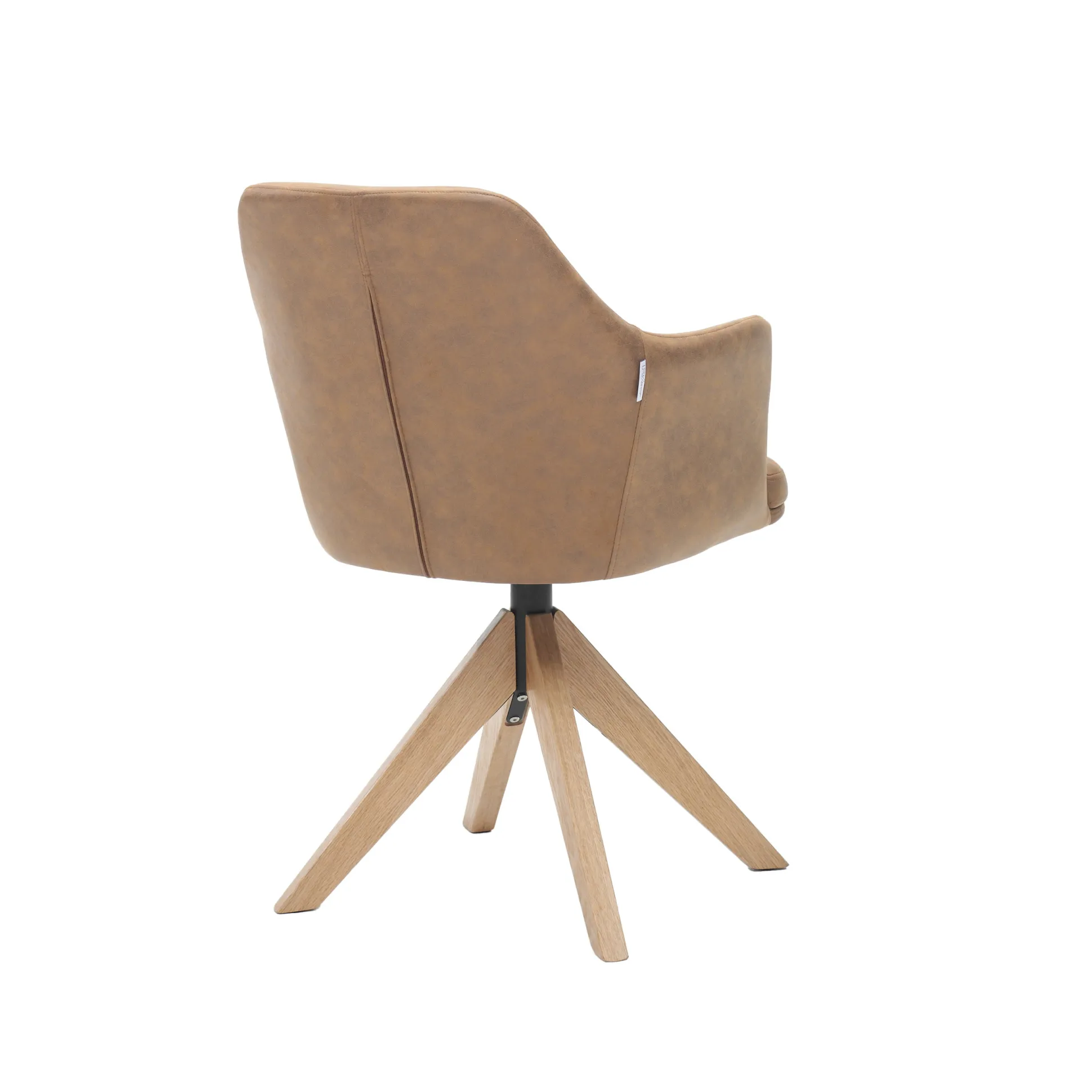 Armstoel Andrei Cognac Stof – Set van 2