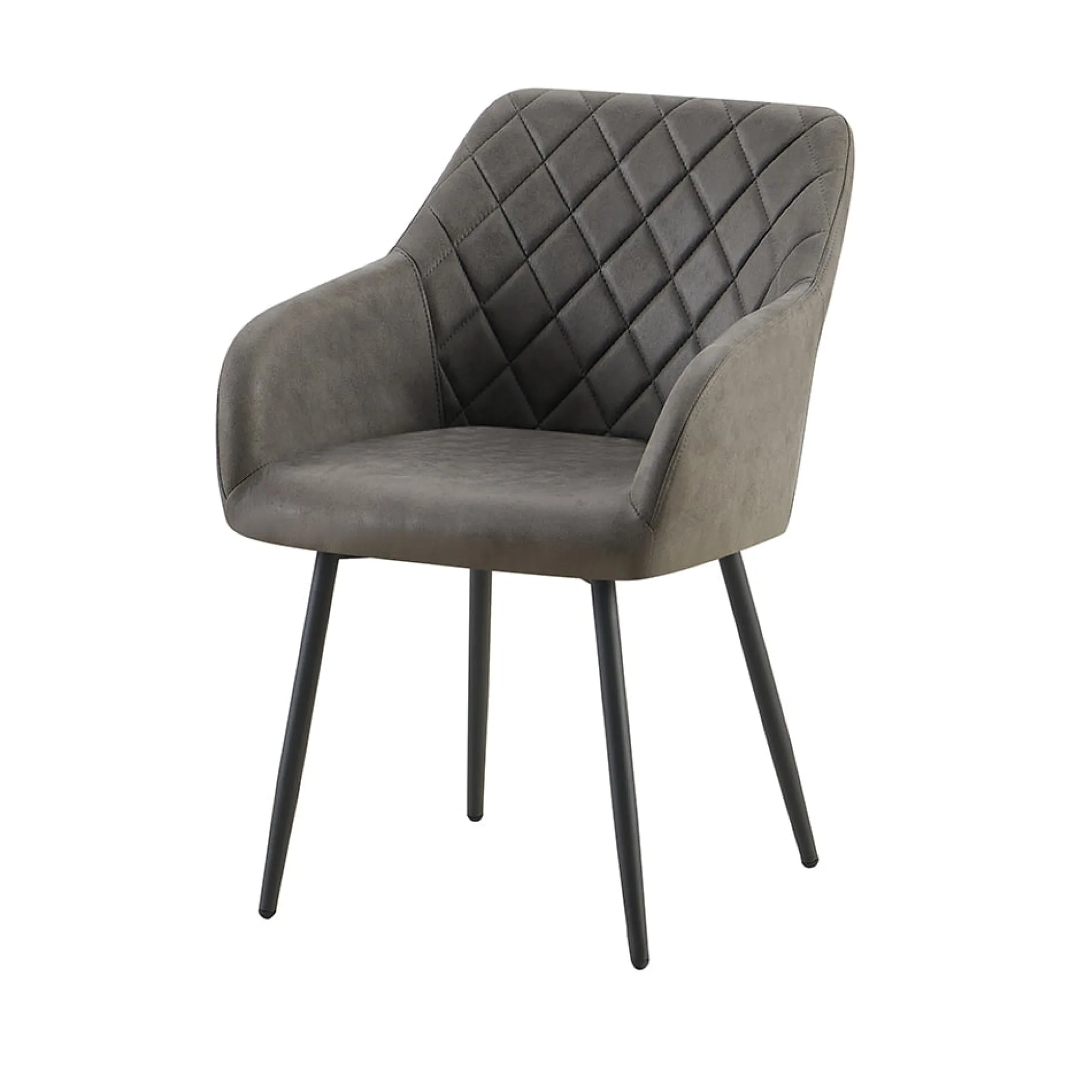 Armstoel Arno Grijs – Set van 2