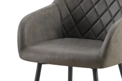 Armstoel Arno Grijs – Set van 2