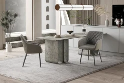 Armstoel Arno Grijs – Set van 2