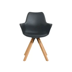 Armstoel Billie Donkergrijs – Set van 2