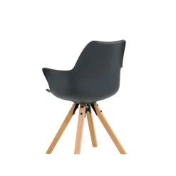 Armstoel Billie Donkergrijs – Set van 2