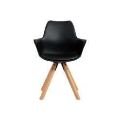 Armstoel Billie Zwart – Set van 2