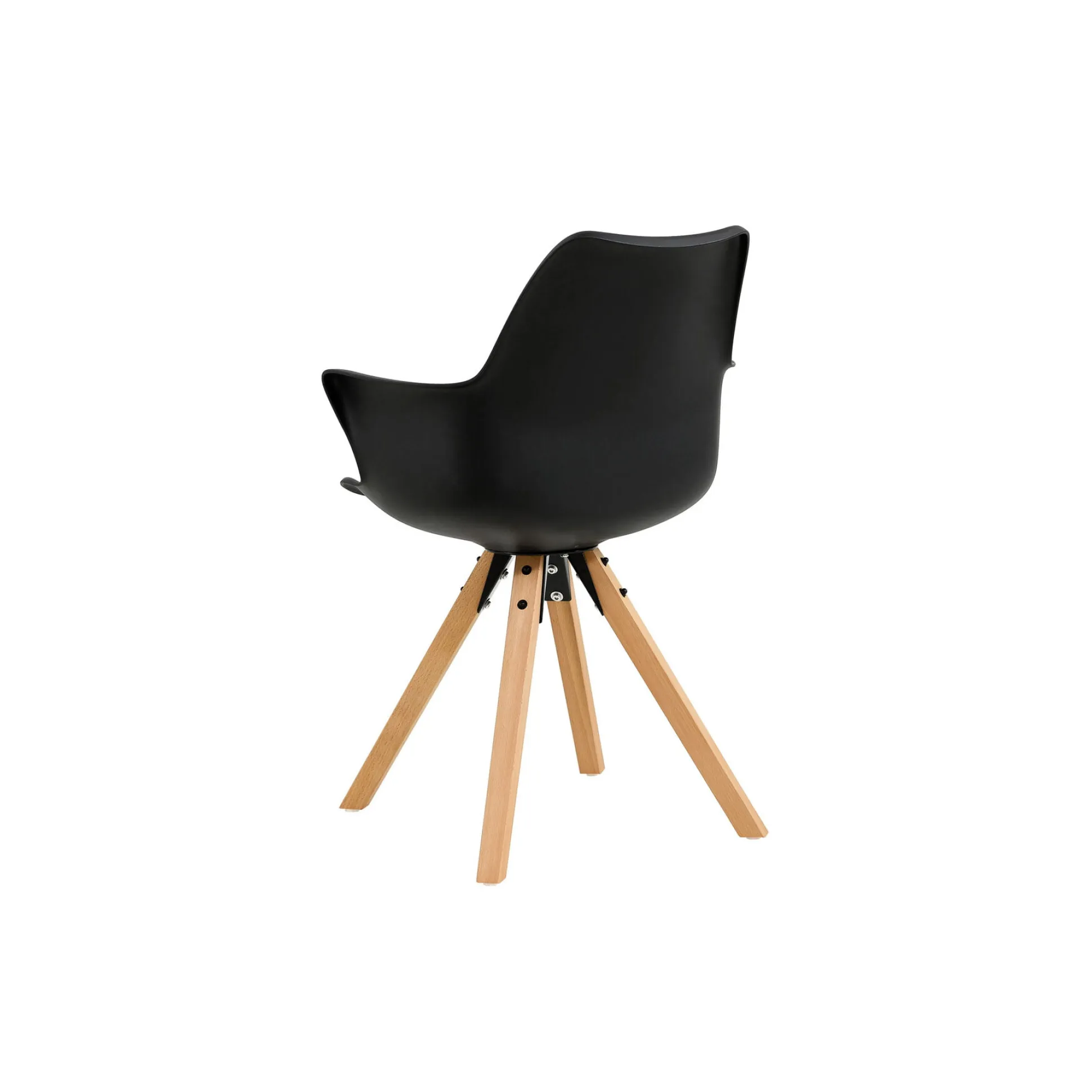 Armstoel Billie Zwart – Set van 2