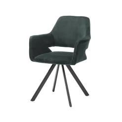 Armstoel Céline Groen Velours – Set van 2