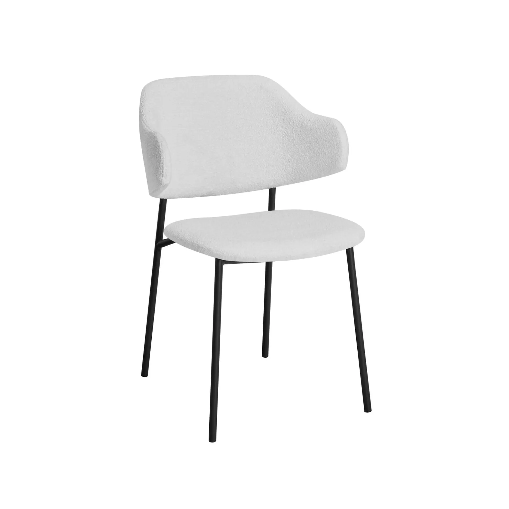 Armstoel Didi Wit Bouclé – Set van 2