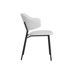 Armstoel Didi Wit Bouclé – Set van 2