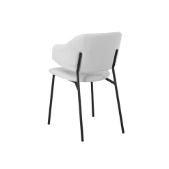 Armstoel Didi Wit Bouclé – Set van 2