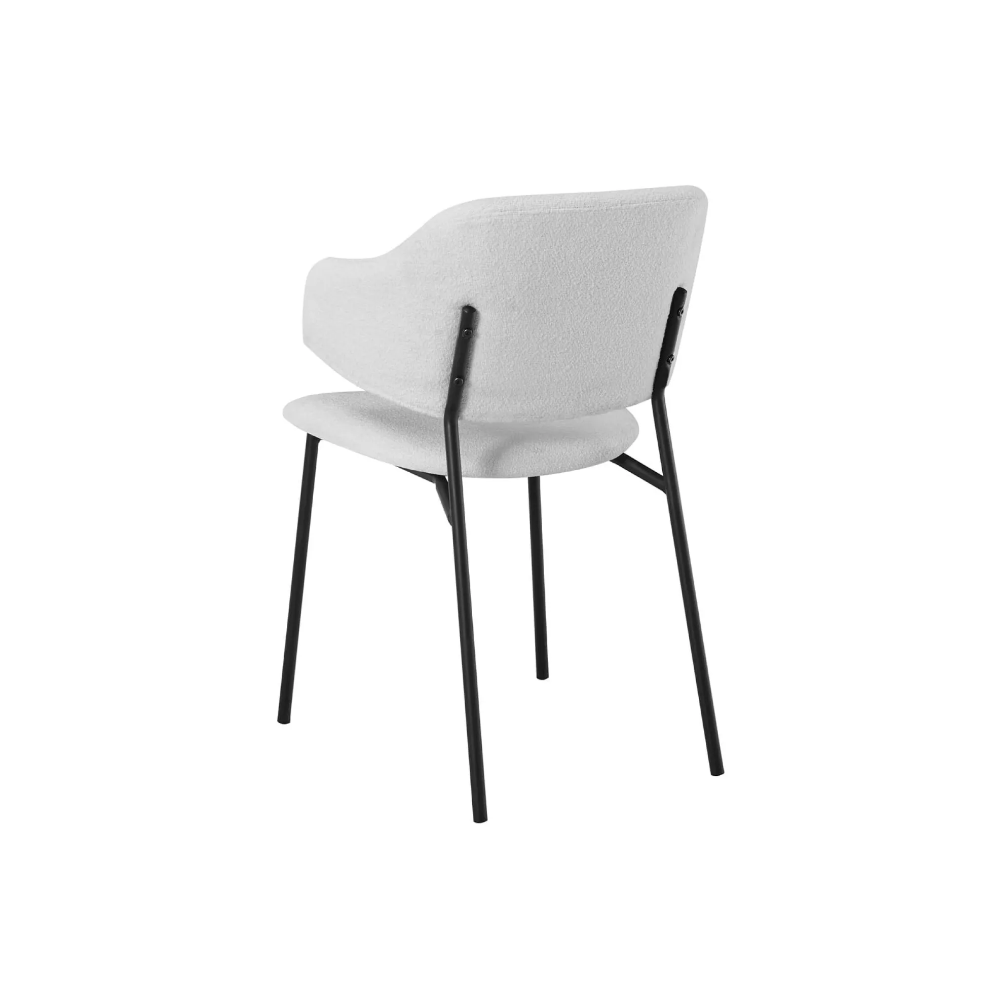 Armstoel Didi Wit Bouclé – Set van 2