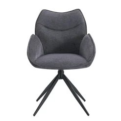 Armstoel Famke Donkergrijs – Set van 2