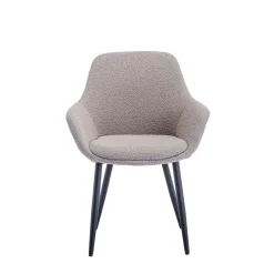 Armstoel Kate Taupe Bouclé – Set van 2