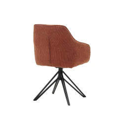 Armstoel Lise Koper Ribstof