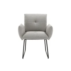 Armstoel Lizzie Lichtgrijs Bouclé