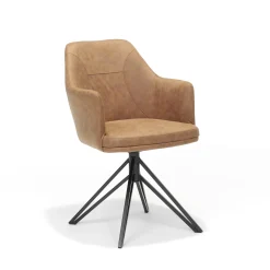 Armstoel Melvin Cognac – Set van 2