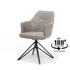 Armstoel Melvin Pebble – Set van 2