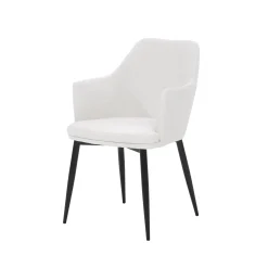 Armstoel Mona Ivoor Teddy – Set van 2