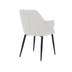 Armstoel Mona Ivoor Teddy – Set van 2