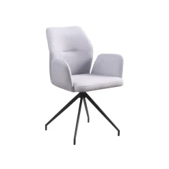 Armstoel Sonja Lichtgrijs Stof