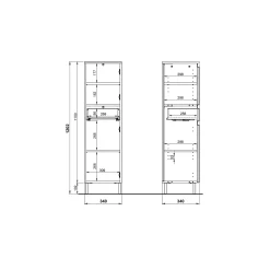 Badkamer Kolomkast Samos Eiken 120 cm