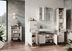 Badkamer kolomkast Serpa Kasjmier Walnoot 190 cm