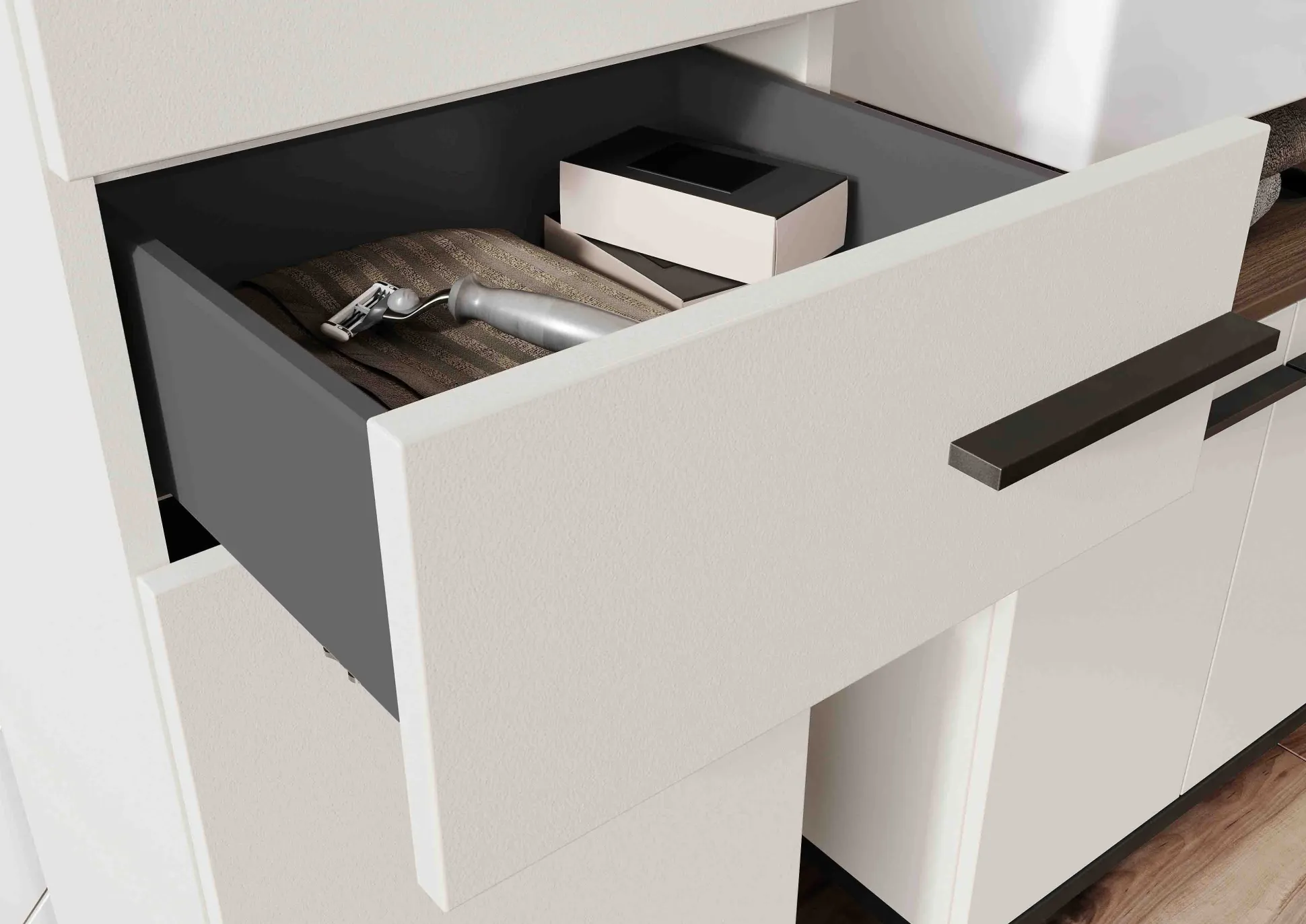 Badkamer kolomkast Serpa Kasjmier Walnoot 123 cm