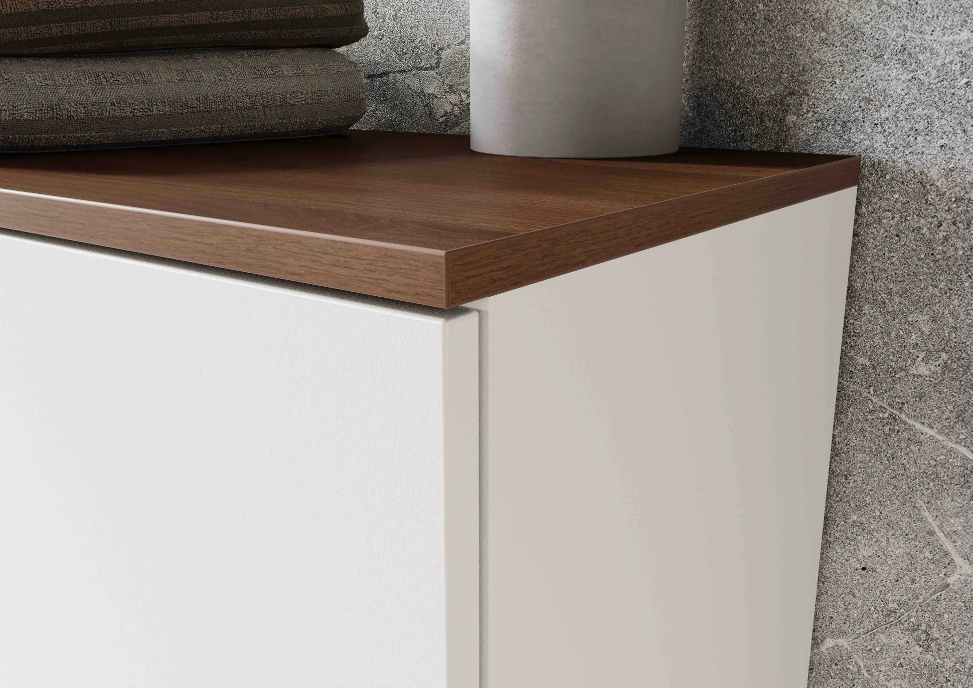 Badkamer kolomkast Serpa Kasjmier Walnoot 123 cm