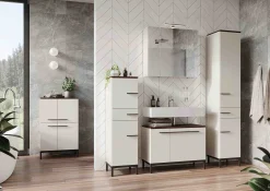 Badkamer kolomkast Serpa Kasjmier Walnoot 123 cm