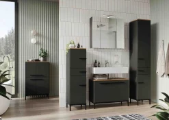 Badkamer kolomkast Serpa Grafiet Eiken 190 cm