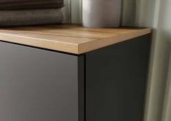 Badkamer kolomkast Serpa Grafiet Eiken 123 cm