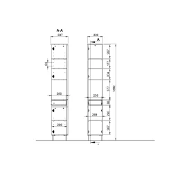 Badkamer kolomkast Zadar Kasjmier 190 cm