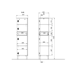 Badkamer kolomkast Zadar Grafiet 120 cm