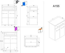 Badkamerkast Genua Eiken 53 cm