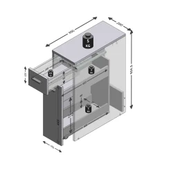 Badkamerkast Maine Wit