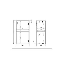 Badkamerkast Palma Grafiet Wit