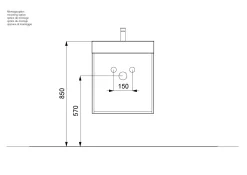 Badmeubel Annecy Eiken 50 cm