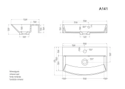 Badmeubel Annecy Grafiet 50 cm