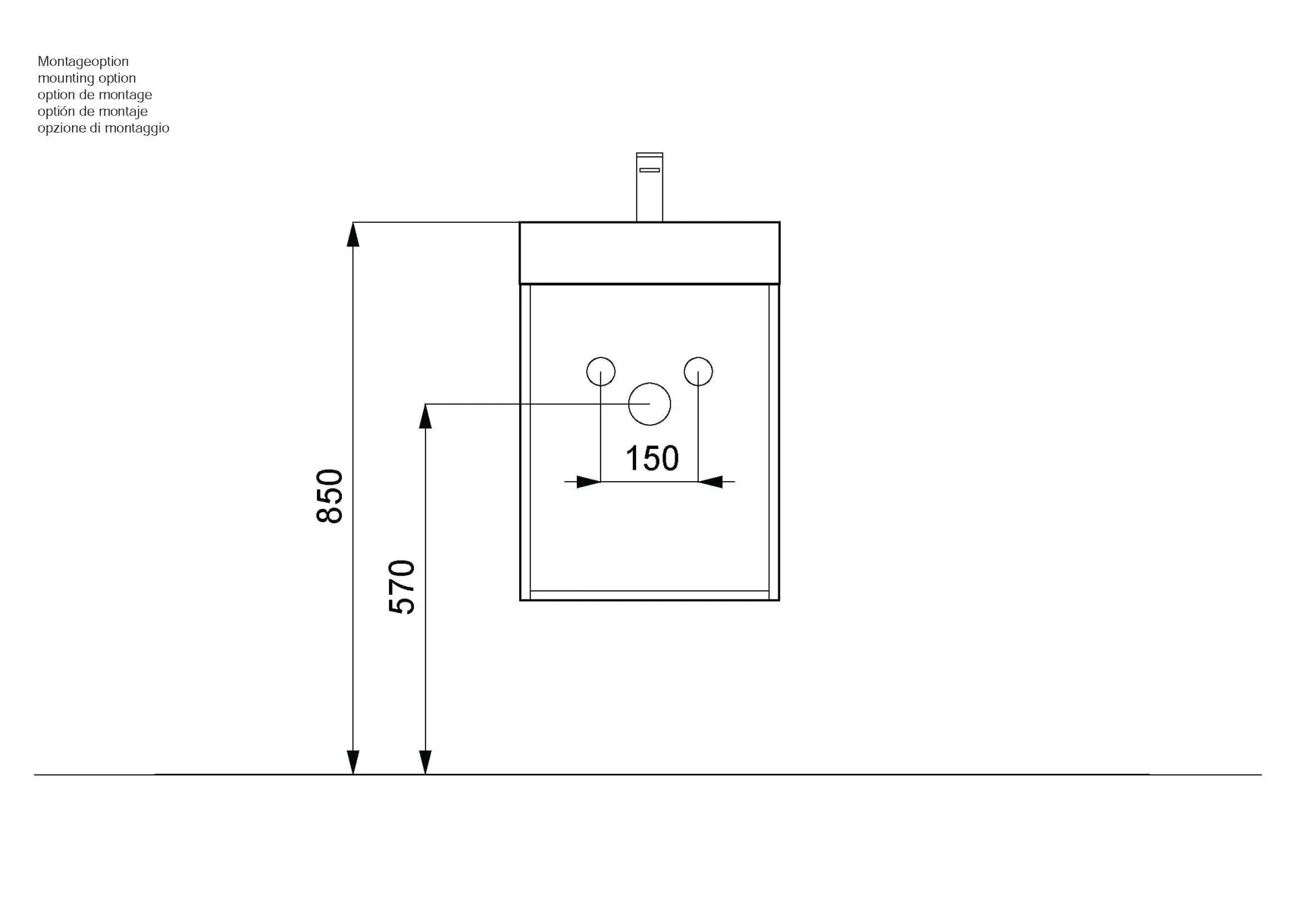 Badmeubel Annecy Grafiet 40 cm
