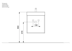 Badmeubel Annecy Wit Hoogglans 50 cm