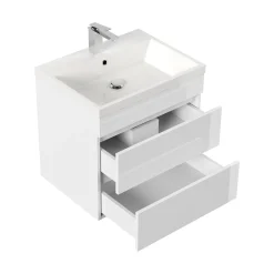 Badmeubel Atlanta Wit Hoogglans 60 cm