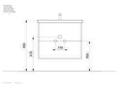 Badmeubel Austin Eiken 50 cm