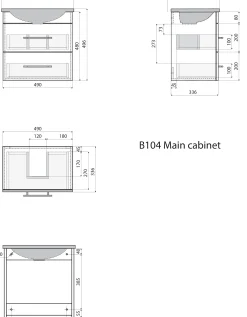 Badmeubel Austin Grafiet 50 cm