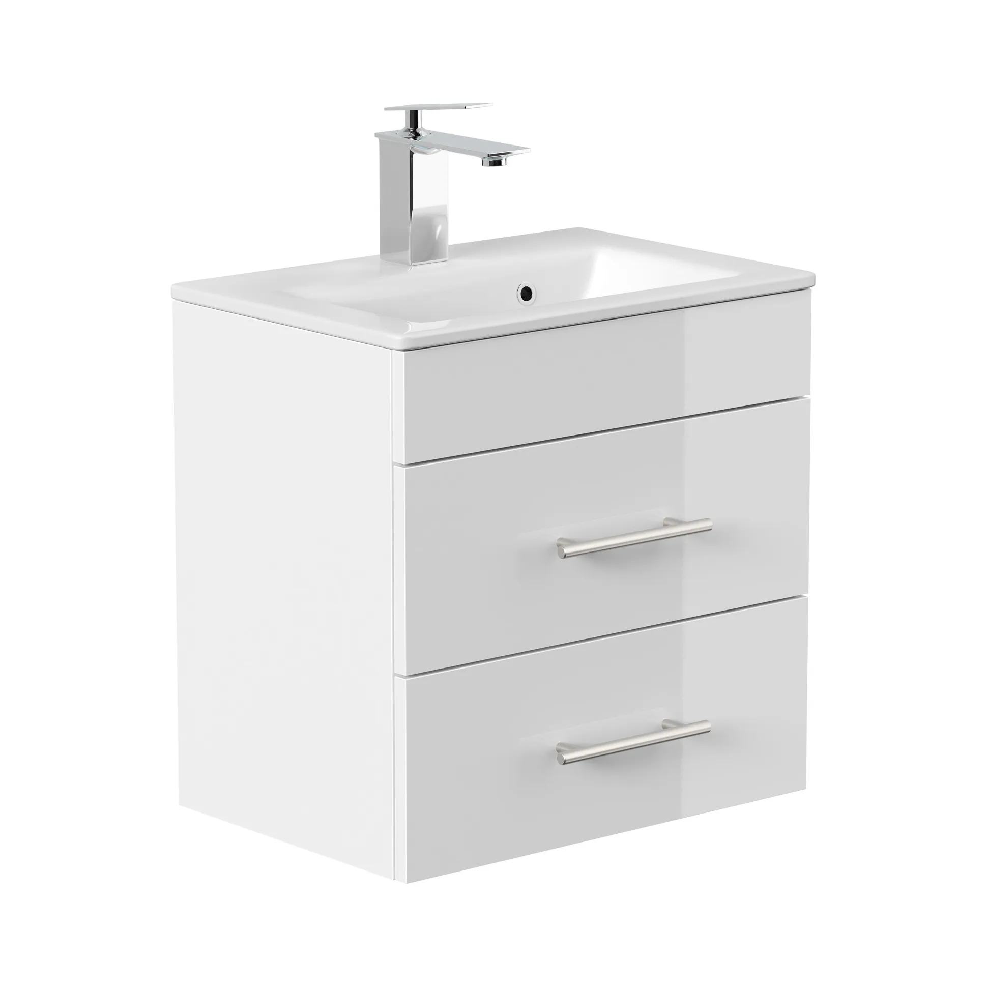 Badmeubel Austin Wit Hoogglans 50 cm