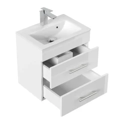 Badmeubel Austin Wit Hoogglans 50 cm