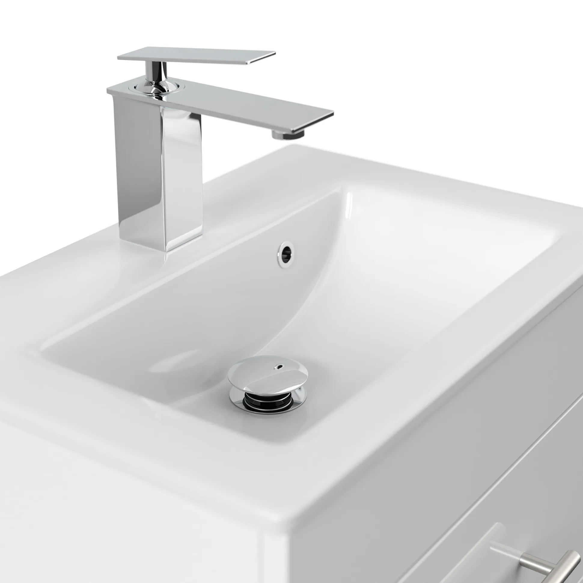 Badmeubel Austin Wit Hoogglans 50 cm