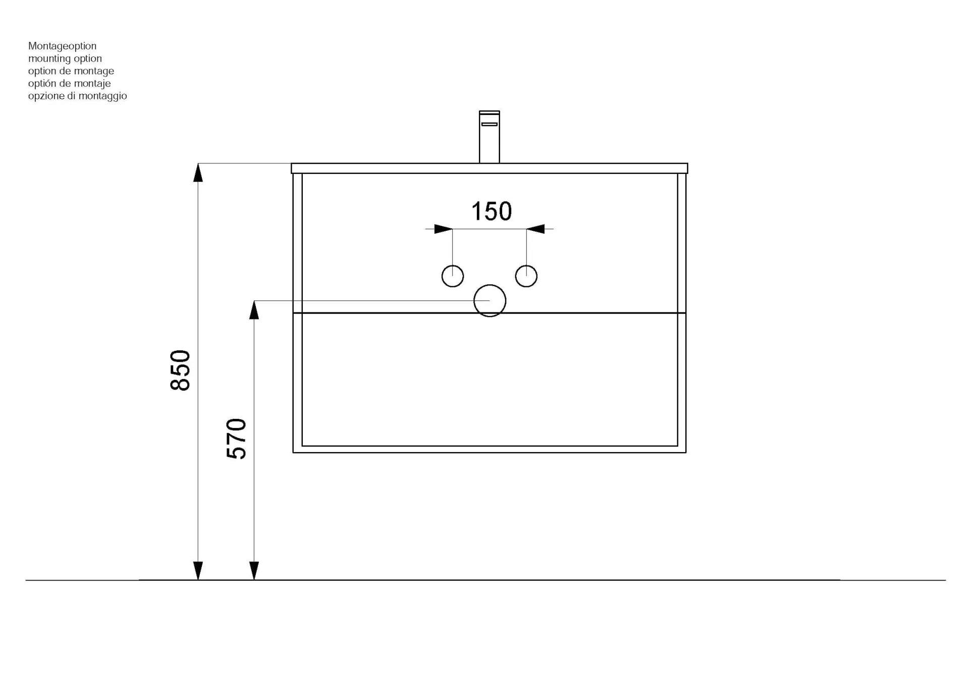 Badmeubel Bilbao Grafiet 80 cm