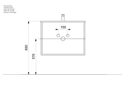 Badmeubel Bilbao Grafiet 70 cm